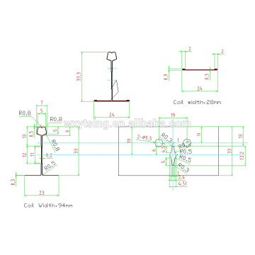 Pasado CE y ISO Full-automatic Main Tee / Cross Barra de la barra que forma la barra de la máquina / T que hace la máquina